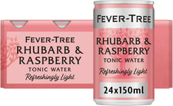 Fever-Tree Refreshingly Light Rhubarb & Raspberry Tonic Water 8 x 150ml Pack of