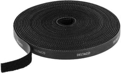 Kardborrband på rulle svart 10mm 5m