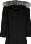 Saint Jacques Long Coat Blur Fox Fur Wool Cashmere Parka Jacket 44 XXL