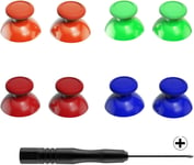 Joystick Pour Manette Switch Pro, Stick Analogique 3d De Remplacement Pour Nintendo Switch Pro Manette, Thumbstick 3d Customis¿¿ Rouge & Orange & Vert & Bleu