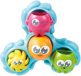 TOMY Games E72820C Spin & Splash Toomies Octopus Bath Toy for Water Play Suitable for 1, 2, 3 & 4 Year Olds Girls & Boys, Various