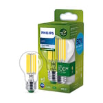 PHILIPS Ultra Efficient - Ultra Energy Saving Lights, LED Light Source, 100W, A60, E27, Cool White 4000 Kelvin, Clear