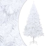 Kunstigt juletræ med lys og kuglesæt 180 cm PVC hvid