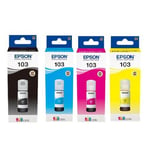 Original Multipack Epson EcoTank L3266 Printer Ink Cartridges (4 Pack) -C13T00S14A10