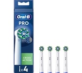 ORAL B CrossAction X-Filaments Replacement Toothbrush Head  Pack of 4, White