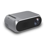 LUFKLAHN Miniature Home Projector, Portable Support 1080P Home Projector (Color : Silver, Size : UK)