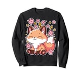 Kawaii Japanese Fox Sakura Cherry Blossom Festival Spring Sweatshirt