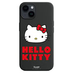 Personalaizer - Coque iPhone 14 Noir avec Un Motif Hello Kitty Logo