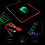 LED RGB Colorful Lighting Gaming Mouse Pad Mat 350*250mm for PC Laptop UK