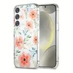 Samsung Galaxy S24 Plus Mobilskal Magnet - Blommor Rosa