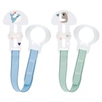 MAM Soother Clips 2 Pack - Pink