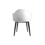 Harbour Dining Chair Wood Base Plastic, Black Oak/white