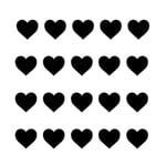 inking house Set of 20 x BLACK Hearts Iron on Screen print Fabric Applique machine washable Heart transfer Black heart