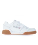 Reebok Mens Classics Workout Plus Trainers in White Leather (archived) - Size UK 3