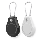 [2-Pack] AirTag Skal Vattentätt med Stålkabel - Svart/Vit