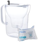 BRITA Style XL Water Filter Jug Grey (3.6L) incl. 1x MAXTRA PRO All-in-1 cartridge - large volume design jug with smart LED-LTI and Flip-Lid