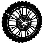 Instant Karma Clocks Wall Clock Enduro Motocross Motorcycle Racing Rider Extreme, Vinyl, Black