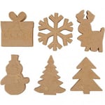 Creativ Julfigurer av papier-maché - H: 10-14 cm 36 st