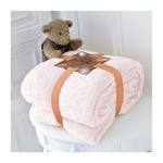 Teddy Bear Throws Blanket for King Size Bed Chair Sofa Super Soft Warm Cozy Fluffy Large Fleece, 200 x 240 cm, Blush Pink