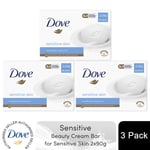 Dove Moisturising Beauty Cream Bar for Sensitive & Soft, Smooth Skin, 2x90g