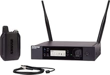 Shure GLXD14R+/93 Dual Band Pro Digital Wireless Microphone System for Interviews, Presenting, Theater - 12-Hour Battery Life, 100 ft Range | WL93 Lavalier Mic, Single Channel Rack Mount Receiver