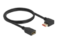 Delock - DisplayPort-förlängningskabel - DisplayPort (hane) vänstervinklad till DisplayPort (hona) - DisplayPort 1.4 - 1 m - 8K60 Hz (7680 x 4320) stöd - svart