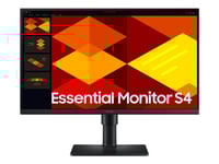 Samsung Essential S4 S24d402gau - S40gd Series - Led-Skärm - 24" - 1920 X 1080 Full Hd (1080P) @ 100 Hz - Ips - 250 Cd/M² - 1000:1 - 5 Ms - 2Xhdmi, Displayport - Svart
