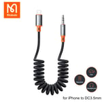 Mcdodo AUX Audio Spring Coil Cable for iPhone to 3.5mm Adapter. 1.8m