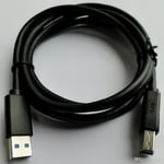 USB Printer Cable 1.5m Type A to B 2.0 Lead Black Shielded Epson Kodak Canon UK