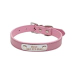 FDCL Large And Durable Personalized Dog Collar Pu Leather Padded Pet Id Collar, Specially Designed For Small And Medium-Sized Large Dogs And Cats 4 Sizes