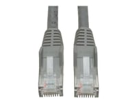 Eaton Tripp Lite Series Cat6 Gigabit Snagless Molded (UTP) Ethernet Cable (RJ45 M/M), PoE, Gray, 14 ft. (4.27 m) - Cordon de raccordement - RJ-45 (M) pour RJ-45 (M) - 4.3 m - UTP - CAT 6 - moulé...