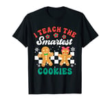 Retro Groovy I Teach The Smartest Cookies Teacher Christmas T-Shirt