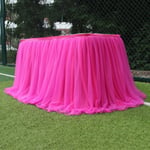 Multi Colors Table Skirt Tulle Party Tablecloths Accessories Rose Red