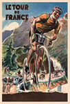 Schatzmix FA0859 Plaque murale en métal Motif vélo Le Tour de France Multicolore 20 x 30 cm