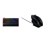 Razer Huntsman V2 Analog - Premium Gaming Keyboard with Analog Optical Switches UK Layout | Black & Basilisk Ultimate with Charging Station - Wireless Gaming Mouse Black