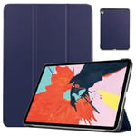 EIDERWOOD iPad Air (2022/2020) Tri-fold Skinn Flip Deksel med Stylus Pen Holder - Mørkeblå