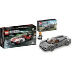 LEGO 76915 Speed Champions Pagani Utopia Race Car Toy Model Building Kit & 76916 Speed Champions Porsche 963