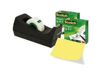 Borddispenser Scotch® C38 Sort +3 Ruller Magic™ 810 Tape 19Mm X 33M
