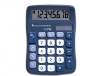 Texas Instruments TI-1726, Ficka, Grundläggande, 8 siffror, 1 linjer, Batteri/solcell, Blå