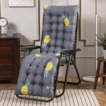 Seat Cushions Lengthen Recliner Cushion Rocking Chair Cushion With Non-slip Cover Sun Lounger Pads Cushion Garden Sunbed Mattress Travel Backrest Seat Pad (Color : Pineapple, Size : 120x48cm)