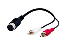 DIN hona till RCA hane adapter stereo 0.2m