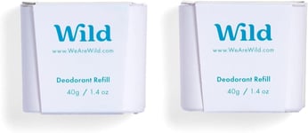 Wild - Natural Refillable Deodorant - Fresh Cotton & Sea 80 g (Pack of 1)
