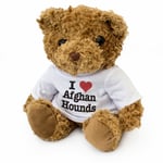 NEW - I LOVE AFGHAN HOUNDS - Teddy Bear - Cute Cuddly - Dog Gift Present