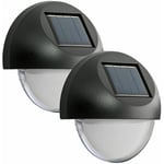 Pack de 2 appliques solaires rondes - 2 x 6 lumens Ez Solar
