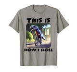 11 Year Old Birthday Party T-Rex Dinosaur Riding a Bike Kids T-Shirt