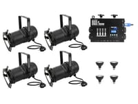 EUROLITE Set 4x PAR-30 Spot sw dim2warm + EDX-4 DMX RDM LED Dimmer pack