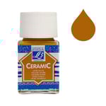 Lefranc Bourgeois Keramisk glas & porslinsfärg 302 | gulockra | 50ml