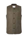Chevalier Sion Fill100 Tweed Vest Men Dark Brown Glencheck S