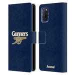 OFFICIAL ARSENAL FC CREST 2 LEATHER BOOK WALLET CASE COVER FOR OPPO PHONES