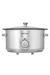 Brushed Stainless Steel 6.5L Slow Cooker